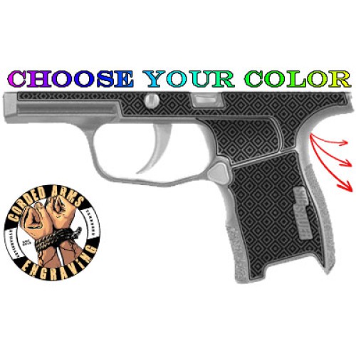 Deco Diamond Laser Etched SIG SAUER P365 GRIP MODULE